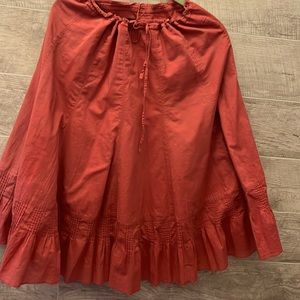 J. Crew, Spanish Rust skirt. Flattering for any size. 100% Cotton.